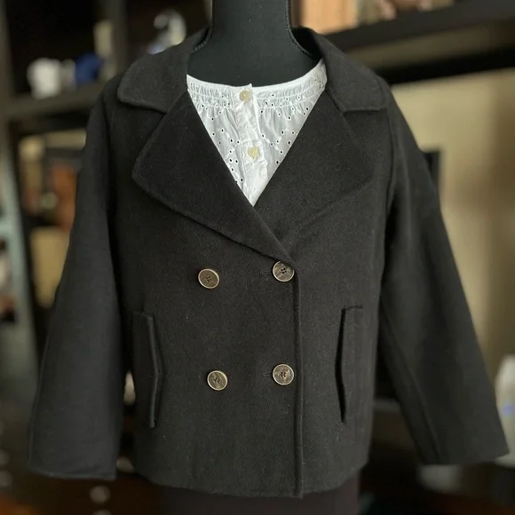 Double-Breasted Wool Peacoat - Picture 2 of 6